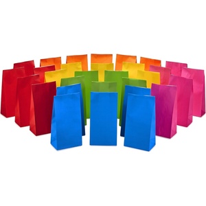 Hallmark Celebrate Rainbow Party Favor and Wrapped Treat Bags (30 Ct., 10 Each of Vertical Stripes, Horizontal Stripes, Dots) for Birthdays, Baby Showers, School Lunches, Care Packages, May Day(Solid Rainbow)