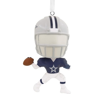 Hallmark Christmas Ornament, NFL Chicago Bears Santa Fan Ornament, Gifts for Sports Fans(Dallas Cowboys Bouncing Buddy)