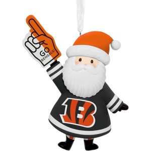Hallmark Christmas Ornament, NFL Cincinnati Bengals Santa Fan Ornament, Gifts for Sports Fans(Cincinnati Bengals Santa)