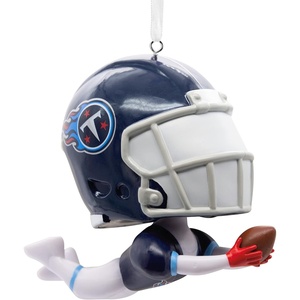 Hallmark Christmas Ornament, NFL Cleveland Browns Santa Fan Ornament, Gifts for Sports Fans(Tennessee Titans Bouncing Buddy)