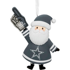 Hallmark Christmas Ornament, NFL Dallas Cowboys Santa Fan Ornament, Gifts for Sports Fans(Dallas Cowboys Santa)