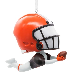 Hallmark Christmas Ornament, NFL Pittsburgh Steelers Santa Fan Ornament, Gifts for Sports Fans(Cleveland Browns Bouncing Buddy)