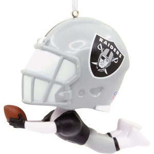 Hallmark Christmas Ornament, NFL Pittsburgh Steelers Santa Fan Ornament, Gifts for Sports Fans(Las Vegas Raiders Bouncing Buddy)