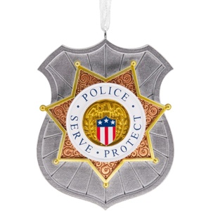 Hallmark Christmas Ornament, Police Badge Ornament, Law Enforcement Gifts