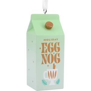 Hallmark Christmas Ornament, Stack of Macarons Ornament, Food Gifts(Eggnog Carton)