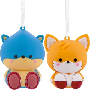 Hallmark Christmas Ornaments, Better Together Sonic the Hedgehog and Tails Magnetic Ornaments, Set of 2, Gifts for Gamers(Sonic & Tails)