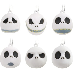Hallmark Disney Tim Burton’s The Nightmare Before Christmas Mini Christmas Ornaments, Shatterproof, Set of 6(Jack Skellington Heads)