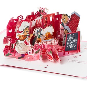 Hallmark Disney Valentine’s Day Pop Up Card (Lady and the Tramp) Signature Paper Wonder 3D Card for Anniversary, Romantic Birthday, Love(Lady and the Tramp)
