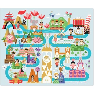 Hallmark Gilmore Girls Stars Hollow Map Throw Blanket, Birthday for Moms, Daughters, Teens, 50″ x 60″(Disney It’s a Small World)