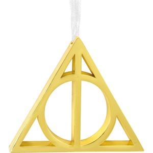 Hallmark Harry Potter Golden Snitch Christmas Ornament, Metal(Deathly Hallows)