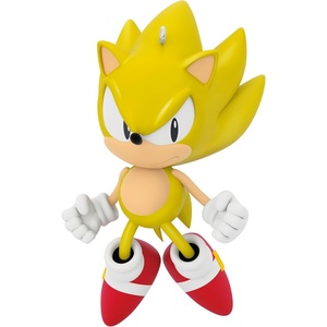 Hallmark Keepsake Christmas Ornament 2023, Sonic the Hedgehog Sonic’s Spin Attack, Gifts for Gamers(Super Sonic)