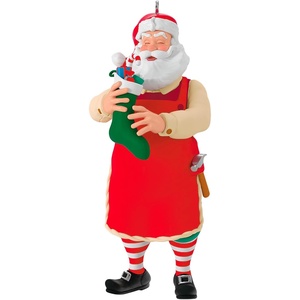 Hallmark Keepsake Christmas Ornament 2023, Toymaker Santa, Santa Collectors Gifts(Santa Surprise Mystery)