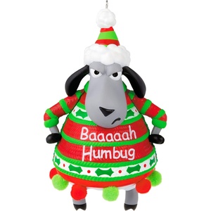 Hallmark Keepsake Christmas Ornament 2024, Muletide Cheer, Funny Gifts(Baaaaah Humbug!)