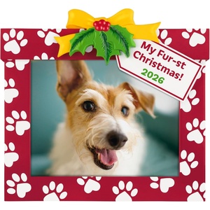 Hallmark Keepsake Christmas Ornament 2024, Pet’s Fur-st Christmas 2024 Photo Frame, Pet Gifts(2026 My Fur-st Christmas)