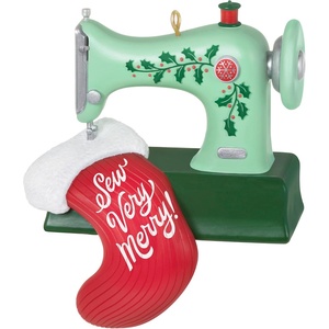 Hallmark Keepsake Christmas Ornament 2024, We Needle Little Christmas, Gifts for Crafters(Sewing Machine)