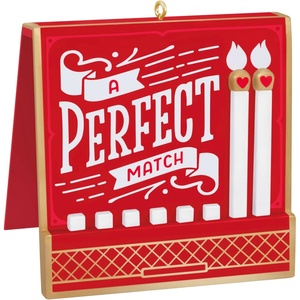 Hallmark Keepsake Christmas Ornament 2025, A Perfect Match, Gifts for Couples(2025 A Perfect Match)