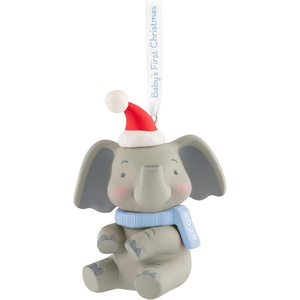 Hallmark Keepsake Christmas Ornament 2025, Baby Boy’s First Christmas Elephant 2025(2025 Baby Boy’s First Christmas)