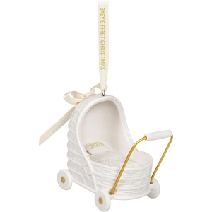 Hallmark Keepsake Christmas Ornament 2025, Baby’s 1st Christmas Baby Booties 2025, Porcelain(2024 Baby Pram)