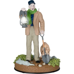 Hallmark Keepsake Christmas Ornament, Disney The Haunted Mansion Collection The Hitchhiking Ghosts with Light and Sound(The Caretaker and His Dog)
