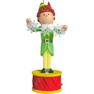 Hallmark Keepsake Christmas Ornament, Elf Collection Jovie with Light and Sound, Christmas Movie Gifts(Buddy the Elf)