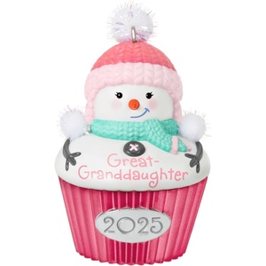 Hallmark Keepsake Christmas Ornament, Great-Granddaughter Cupcake 2025(2025 Great-Granddaughter)