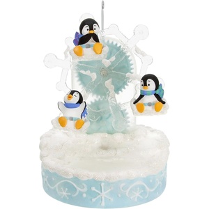 Hallmark Keepsake Christmas Ornament, Playful Penguins Musical with Light and Motion(Playful Penguins on Ferris Wheel)