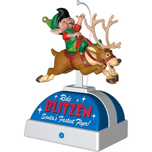 Hallmark Keepsake Christmas Ornament, Roasting Marshmallows Musical, Snowman Collectors Gifts(Merry Mechanical Ride)