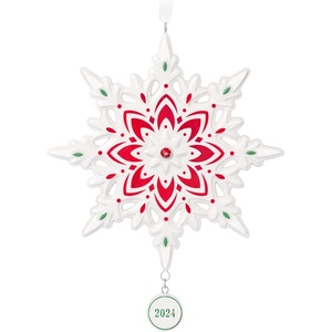 Hallmark Keepsake Christmas Ornament, Snowflake 2025, Porcelain, Snowflake Gifts(2024 Snowflake)