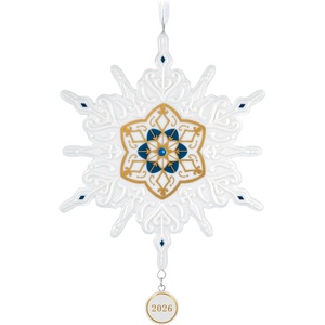 Hallmark Keepsake Christmas Ornament, Snowflake 2025, Porcelain, Snowflake Gifts(2026 Snowflake)