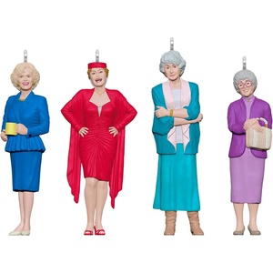 Hallmark Keepsake Christmas Ornament, The Golden Girls 40 Years of Friendship, TV Show Gifts(Golden Girls Set of 4)