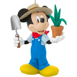 Hallmark Keepsake Disney Christmas Ornament, All About Mickey! Gardener Mickey, Gifts for Disney Fans(Gardener Mickey)