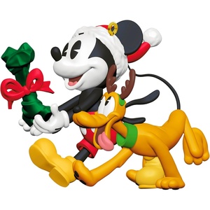 Hallmark Keepsake Disney Christmas Ornament, Mickey and Friends Bone-afide Besties(Bone-afide Besties)