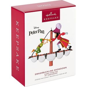 Hallmark Keepsake Disney Christmas Ornament, Pinocchio 85th Anniversary Geppetto’s Wish Come True with Light, Papercraft, Gifts for Disney Fans(Peter Pan)