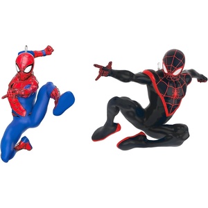 Hallmark Keepsake Marvel Christmas Ornament, Deadpool It’s a Sign! with Light, Gifts for Marvel Fans(Spider-Man and Miles Morales)