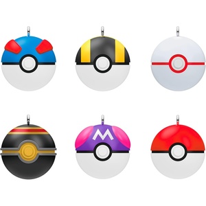 Hallmark Keepsake Mini Christmas Ornaments 2024, Pokémon Poké Balls, Set of 6, Gifts for Pokémon Fans(Poké Balls)