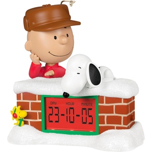 Hallmark Keepsake Peanuts Christmas Ornament, The Peanuts Gang with Snoopy Let’s Go Sledding! Musical with Light and Motion(Countdown to Christmas)