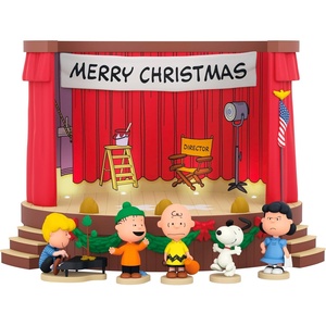 Hallmark Keepsake Peanuts Christmas Tabletop Decoration, The Peanuts Gang Merry Christmas, Charlie Brown! with Light and Sound(Merry Christmas  Charlie Brown!)