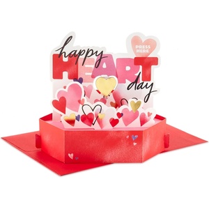 Hallmark Love Pop Up Card (Love You to the Moon and Back) Signature Paper Wonder 3D Card for Anniversary, Romantic Birthday(Multi)