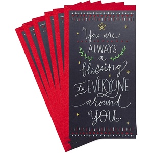 Hallmark Mahogany Pack of Christmas Money or Gift Card Holders, You Are a Blessing (6 Holiday Cards with Envelopes)(You Are a Blessing  6 Money Holders with Envelopes)