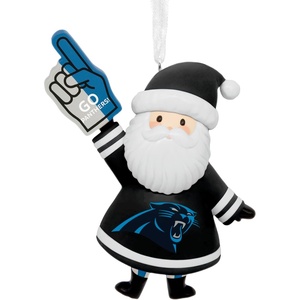 Hallmark NFL Dallas Cowboys Bobblehead Christmas Ornament(Carolina Panthers Santa)