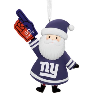 Hallmark NFL Dallas Cowboys Bobblehead Christmas Ornament(New York Giants Santa)