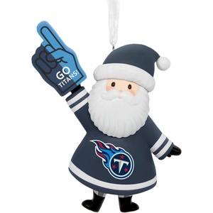 Hallmark NFL Kansas City Chiefs Bouncing Buddy Christmas Ornament(Tennessee Titans Santa)