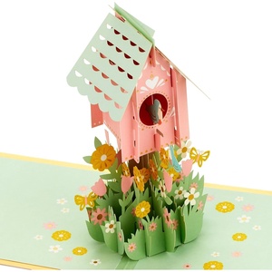 Hallmark Paper Wonder Customizable Pop Up Card (3D Flower Cart) for Mom, Sister, Aunt, Grandma, Daughter, Birthday, Thinking of You, Mother’s Day(Birdhouse)