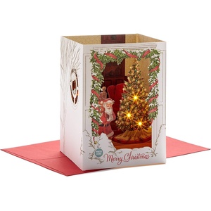 Hallmark Paper Wonder Musical Pop Up Christmas Card with Lights (Santa Claus, Plays O Christmas Tree)