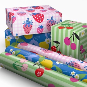 Hallmark Pastel Wrapping Paper Rolls – Pink, Purple, Blue, Green, Yellow, Orange Gift Wrap Paper (Set of 3 Rolls: 75 sq. ft. ttl.) for Birthday, Baby Shower, Easter, Any Occasion(Strawberry Scented (3 Mini Rolls))