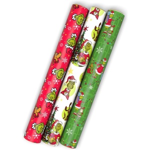 Hallmark Paw Patrol Christmas Wrapping Paper Rolls (3 Rolls: 105 Sq. Ft. Total) Gift Wrap for Kids, Grandchildren, Toddlers(Grinch)