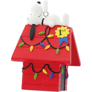 Hallmark Peanuts Snoopy Team USA Christmas Ornament(Snoopy on Dog House)