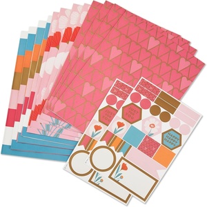 Hallmark Pink Flat Wrapping Paper Sheets with Cutlines on Reverse (12 Folded Sheets with Sticker Seals) for Valentine’s Day, Spring Flowers, Stripes, Hearts for Easter, Mother’s Day, Bridal Showers and More(Gold  Pink  White  Navy)