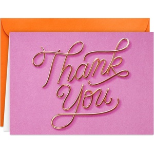 Hallmark Pink Thank You Notes (40 Blank Cards with Envelopes) for Bridal Showers, Birthdays, Graduations