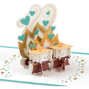 Hallmark Pop Up Love Card (S’mores) Signature Paper Wonder 3D Card for Anniversary, Romantic Birthday(S’mores)